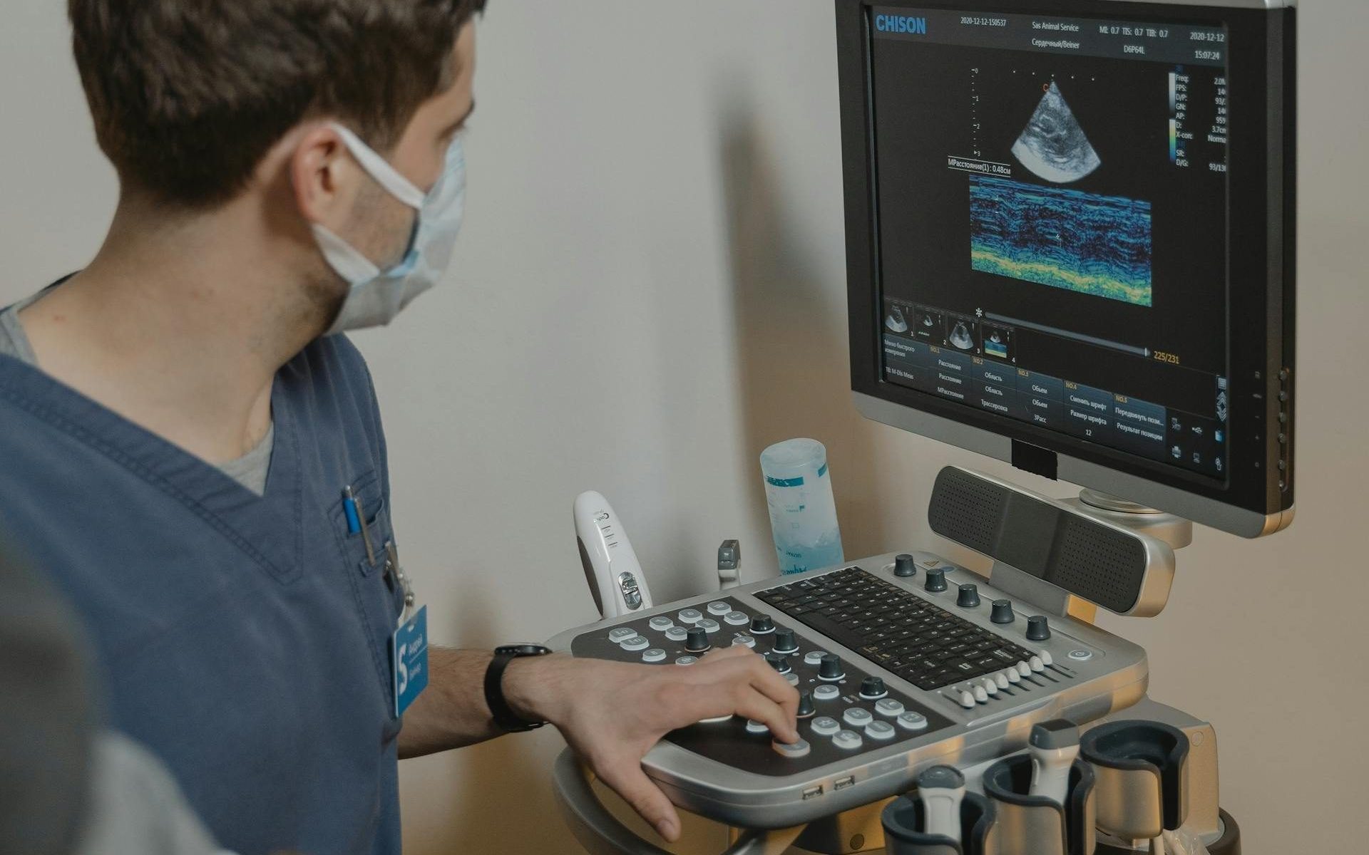 Medical Professional using an Ultrasound